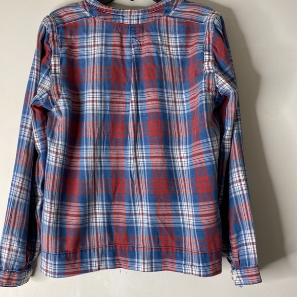 Indigo-Dyed Popover Shirt in Casey Plaid - Size:M - Picture 7 of 10